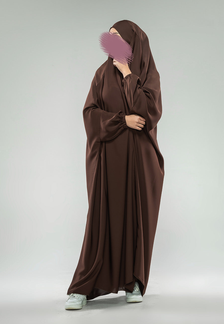 Chocolate Brown One-Piece Full Length Jilbab