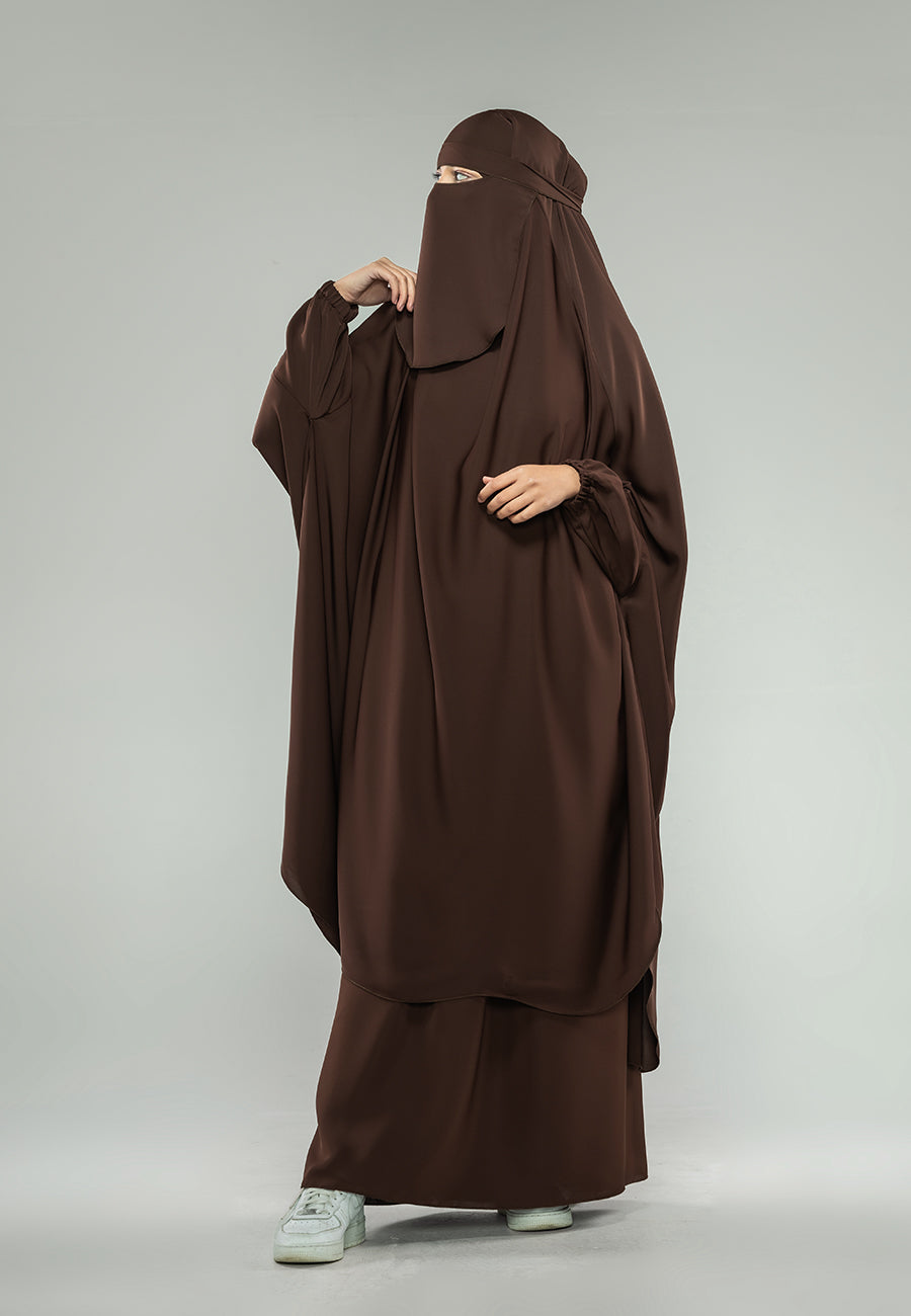 Brown Two-Piece Jilbab With Cuff 
