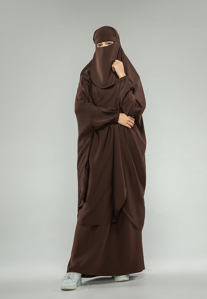 Brown Two-Piece Jilbab With Cuff 