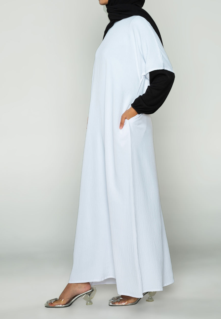 Ivory White Inner Slip Dress With Pockets