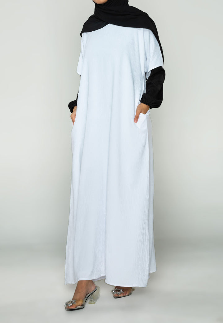 Ivory White Inner Slip Dress With Pockets