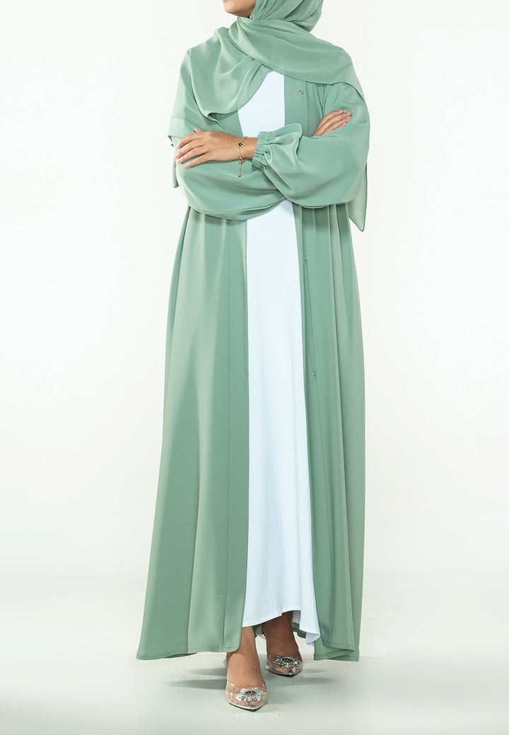 Green Open Abaya