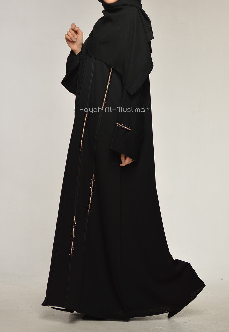 Black embellished abaya dress
