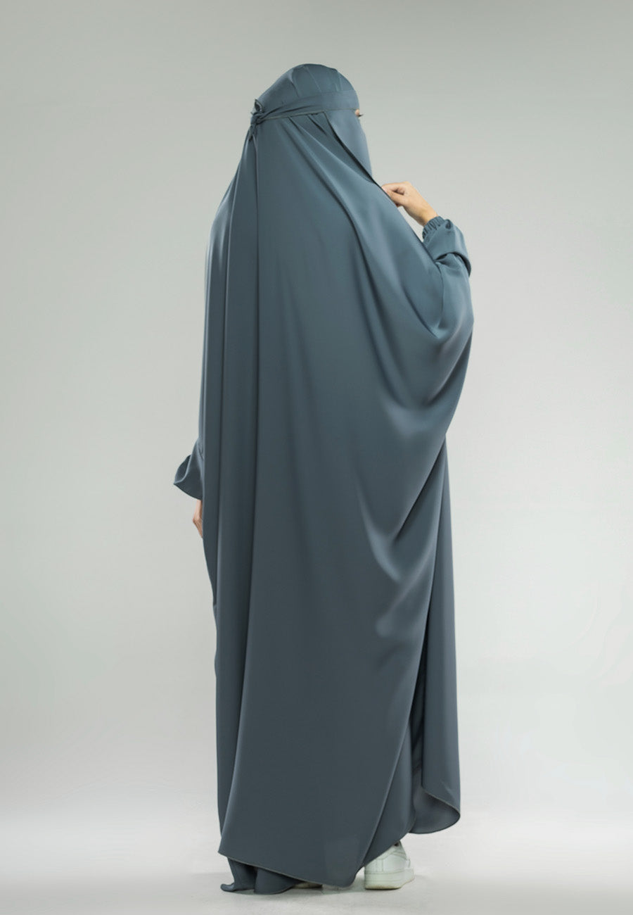 Pebble Grey One-Piece Full Length Jilbab